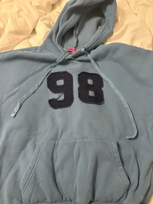 Edikted blue number hoodie thumbnail 1