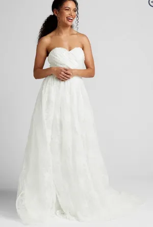 Modcloth Chi Chi London Strapless Sweetheart White Lace Wedding Dress 18 NWT thumbnail 1