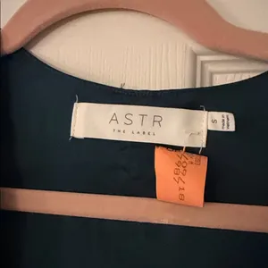 Nordstrom Astr The Label emerald green Satin Crop Faux Wrap long sleeve Top thumbnail 3