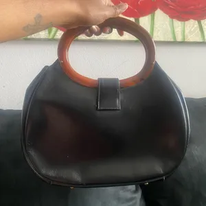 Vintage 80s Handbag 👝 Black thumbnail 6
