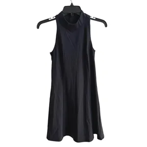 Outdoor Voices Zoom Bloom Dress Women XS Black Athleisure Mock Neck Mini W401879 thumbnail 3