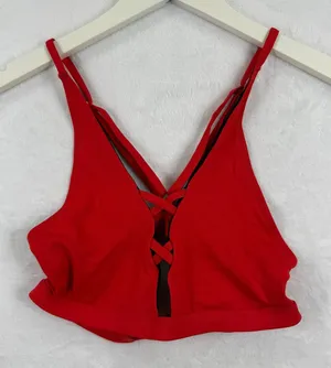 Fredericks of Hollywood Sunset Strap Fiery Red Tie Detail Bikini Top‎ S thumbnail 1