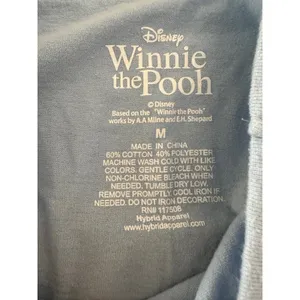 Disney Winnie the Pooh T-Shirt Women M Blue Graphic Characters Floral Botanical thumbnail 4