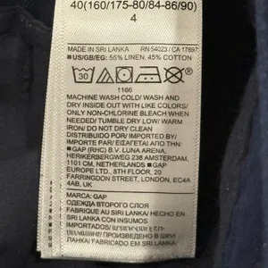 Gap Uniform Linen Pleated Pants 0 Navy Blue Minimal Chic Classic thumbnail 10