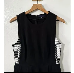 Madewell Women's Size 6 A-Line Dress Black Knee Length Casual Cotton thumbnail 4