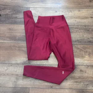 Alo Yoga High Waist Airlift Leggings Red Small 28" Inseam Activewear Yoga FLAWED thumbnail 3