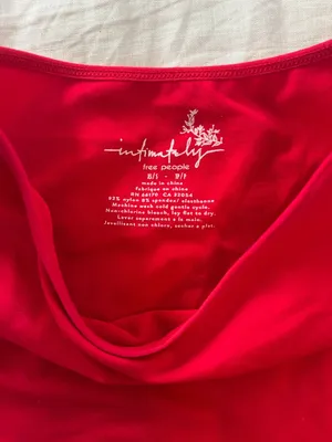 Free People Intimately Cropped High Neck Red Top thumbnail 3