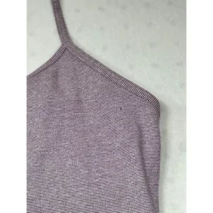 Lululemon Purple Striped Built-In Bra Tank Top Size 8 Shelf Bra Athletic thumbnail 3