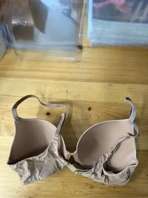 Victorias Secret T-Shirt Push-Up Full Coverage Bra Nude Brown Basic 34C thumbnail 2
