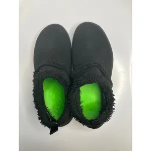 Oofos OOcoozie Low Shoes Womens 8 Black Excellent Faux Fur Recovery Mules thumbnail 5