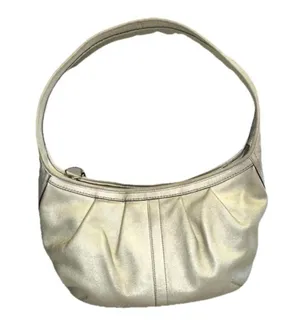 Coach • Vintage Gold Shoulder Hobo Ergo Pleated Purse • Leather Bag thumbnail 1