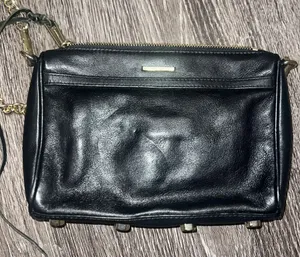 Rebecca Minkoff Black Leather Crossbody thumbnail 4