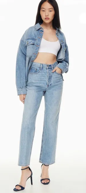 Aritzia Denim Forum Joni High Rise Loose 28” Waist 29” Length thumbnail 1