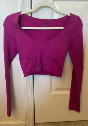 Long Sleeve Pink Garage Top thumbnail 1