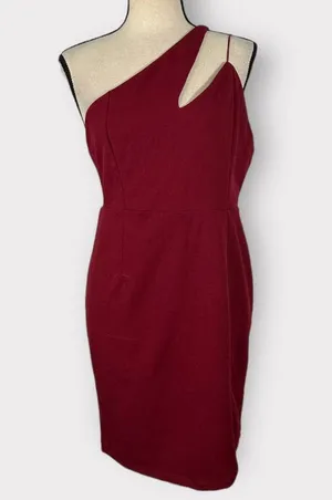 Lulu's Poised to Party One-Shoulder Cutout Cocktail Minidress Women's Large NWOT thumbnail 3