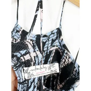Free People Heat Wave Printed Maxi Slip Dress Large Blue Floral Bohemian thumbnail 6