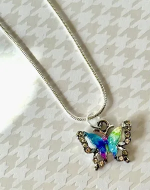 Sterling Silver Butterfly Necklace thumbnail 1