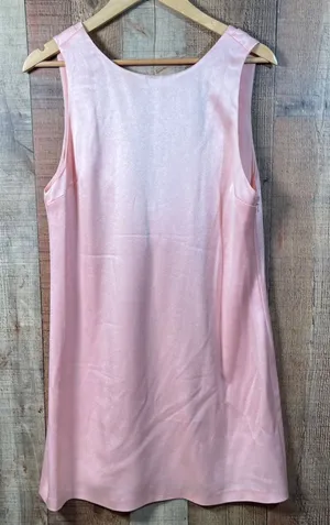Alice + Olivia Lita Pink Cowl Back Shift Mini Dress Large Homecoming Cocktail thumbnail 1