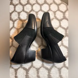 Clarks Collection Black Leather Suede Women's Heels 8.5 thumbnail 5