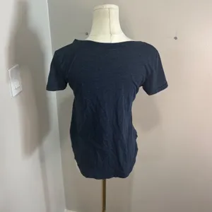Abercrombie & Fitch Womens Navy Blue V-Neck Logo T-Shirt XS Soft A&F Collection thumbnail 3