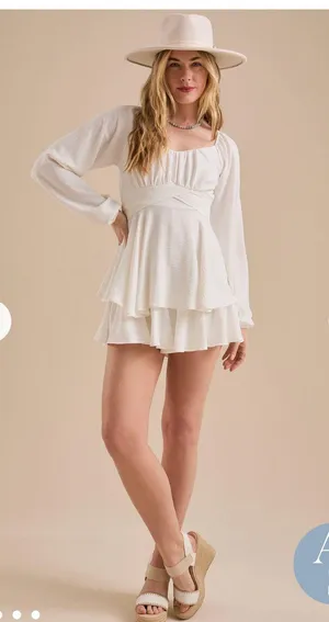 Altar'd State White Romper thumbnail 2