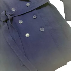 Tulle Women's Casual, Business Casual navy blue trench coat. Size‎ small thumbnail 3