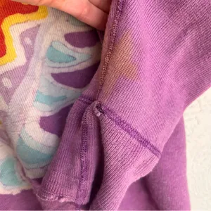 Vintage 70s 80s purple batik thermal top Size Small thumbnail 8