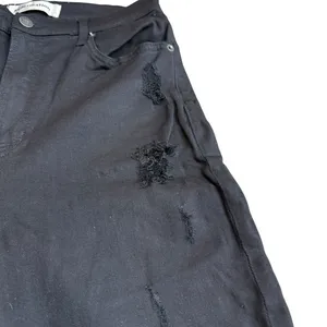 Reformation Size 29 High Rise Frayed Hem Jeans Black Distressed Stretch‎ Grunge thumbnail 7