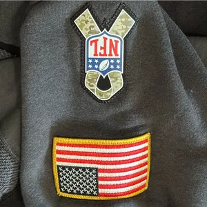 Nike Size M Charcoal Gray NFL NY Giants Salute To Service Cowl Neck Sweatshirt thumbnail 5