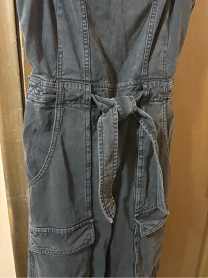 Free People Go West Utility Jumpsuit in Black thumbnail 4