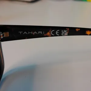Tahari Tortoise Square Oversized Sunglasses Textured Lattice Arms TH815-TS NEW thumbnail 7