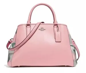 Coach F25868 Margot Caryall Pink Multi Camo Rose Floral Print Satchel Crossbody thumbnail 1