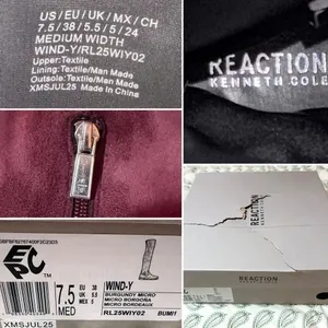 Kenneth Cole Reaction Windy Faux Suede Over Knee High Boot Deep Burgundy NIB thumbnail 11