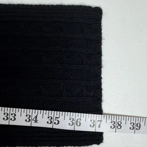 Lands End Scarf Black Cable Knit Keyhole Pull Through Neck Warmer Classic Preppy thumbnail 9