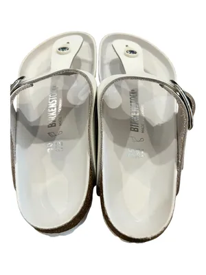 Birkenstock Gizeh Big Buckle White Leather Sandals Women’s 8 EU 39 Regular NIB thumbnail 7