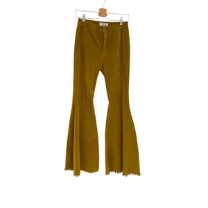 Free People Just Float‎ On Corduroy Flare Pants Mustard Yellow Size 27 thumbnail 2