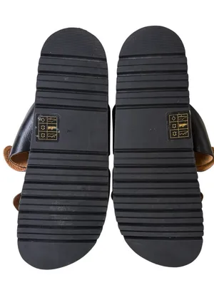 EUC Jack Rogers Leather Monica Double Knot Slide Sandals Black Size 9 thumbnail 7