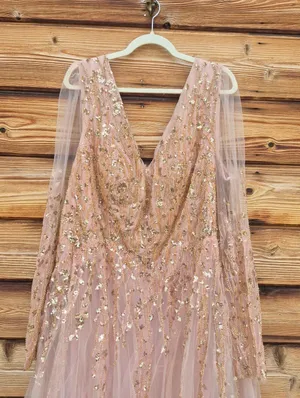NWT Mac DUGGAL 20295 Embellished V Neck Long Sleeve A Line Gown Size 24 thumbnail 8