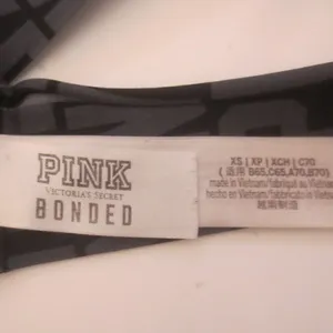 PINK Victoria's Secret Black and Grey Bonded Scalloped Bralette Bra thumbnail 6