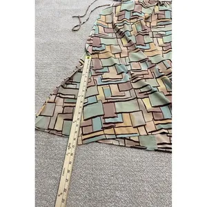 12th Tribe Geometric Strappy Midi Dress Multicolor Sweetheart Size L thumbnail 16