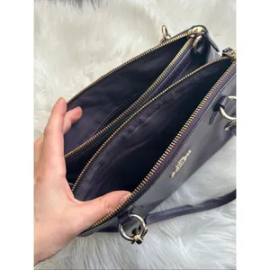 Coach authentic mauve shoulder/ hand bag no strap dark purple color thumbnail 2