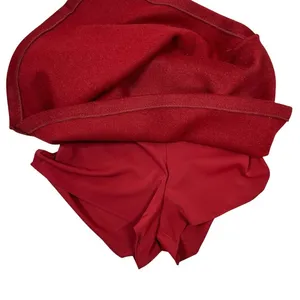 Abercrombie Y2K Low Rise Micro Mini Faux‎ Wrap Skirt Skort Large Red Wool Blend thumbnail 6