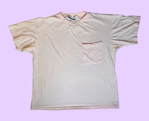 Vintage 90s Baby Pink Slightly Cropped T Shirt 🔥 thumbnail 1