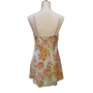 Victoria's Secret Slip Dress M Multicolor Floral Lace Chemise Coquette Soft Girl thumbnail 5
