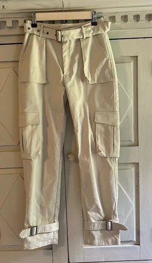Light tan cargo dress pants thumbnail 1
