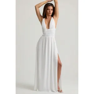 Oh Polly Pryana White Plunge‎ Cross Back Maxi Dress NWT Size US 2 thumbnail 7