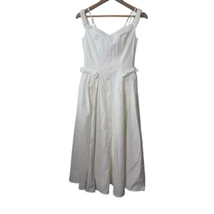 ASTR the Label Elvinia Dress White Off Shoulder Midi Pleated Bridal Bows thumbnail 4