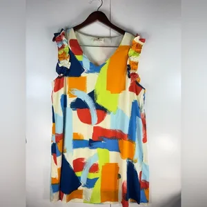 Betsey's‎ Boutique Shop paisley midi dress with flared sleeves Orange Xl thumbnail 2