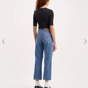 Levi's Blue Distressed Wide-Leg Jeans thumbnail 2