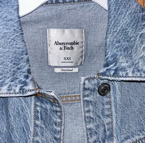 Abercrombie & Fitch Blue Denim Jacket Vest Oversized Fit Retro thumbnail 3